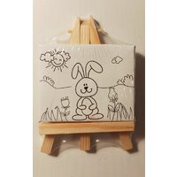 M3 400524 Mini sevalet de lemn cu panza pe sasiu predesenata - ANT-CH