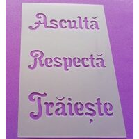 MS089 - Sablon refolosibil - Asculta , respecta , traieste - Electro