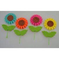 368955 - Set 4 flori fetru autoadezive - ANT-CH