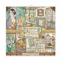 SBBS33 - Bloc 10 coli scrapbooking cu 2 fete, 20.3x20.3cm, 190gr - Atelier des Arts - Stamperia