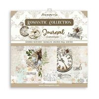 SBBL86 - Bloc 10 coli scrapbooking cu 2 fete, 30.5x30.5cm, 190gr. - Romantic Journal - Stamperia