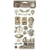 DFLCB22 - Etichete adezive - Voyages fantastiques - coala 15x30cm - Stamperia