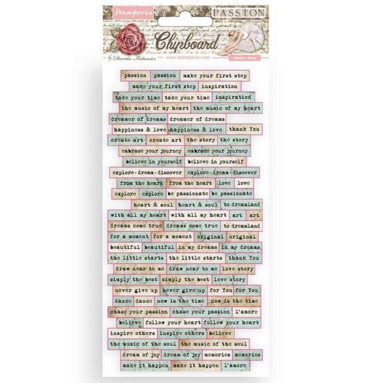 DFLCB23 - Etichete adezive - Passion quotes - coala 15x30cm - Stamperia