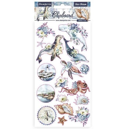DFLCB28 - Etichete adezive - Sea dream - coala 15x30cm - Stamperia