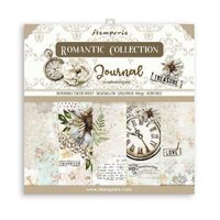 SBBS34 - Bloc 10 coli scrapbooking cu 2 fete, 20.3x20.3cm, 190gr - Romantic Journal - Stamperia