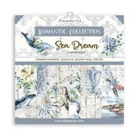 SBBS35 - Bloc 10 coli scrapbooking cu 2 fete, 20.3x20.3cm, 190gr - Romantic Sea dream - Stamperia