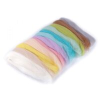 730338 - Lana merinos pieptanata , 50g, 12 culori/set - pastel - STKL