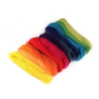 730338 - Lana merinos pieptanata , 50g, 12 culori/set - culori primare - STKL
