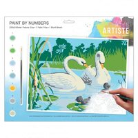 DOA-550705 - Set pictura pe numere - 39.5 x 29.5 cm - Serene Swans - Dp Craft