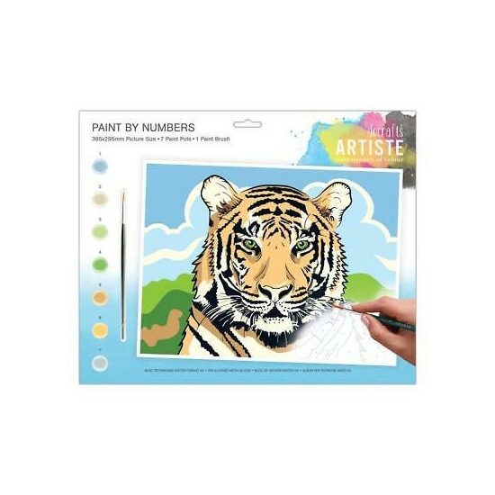 DOA-550706 - Set pictura pe numere - 39.5 x 29.5 cm - Regal Tiger - Dp Craft