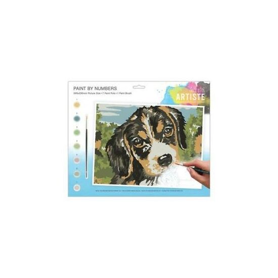 DOA-550702 - Set pictura pe numere - 39.5 x 29.5 cm - Dog - Dp Craft