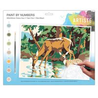 DOA-550701 - Set pictura pe numere - 39.5 x 29.5 cm - Woodland Deer - Dp Craft