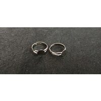 39589 Set 5 baze inel argintii, 0.8cm - Pentart