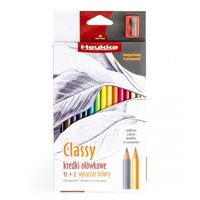 609007 Set 14 creioane colorate cu ascutitoare Heykka - Galeria Papieru