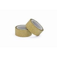 254000 Set 2 benzi adezive cu glitter Auriu 15mm x 3m - Galeria Papieru