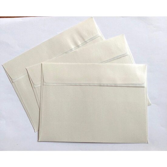 282101 - Set 10 plicuri sidefate C6 - alb murdar - Galeria Papieru