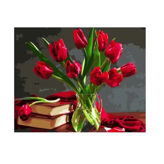 GX8115 Set pictura pe numere Bouquet of tulips - P-ART