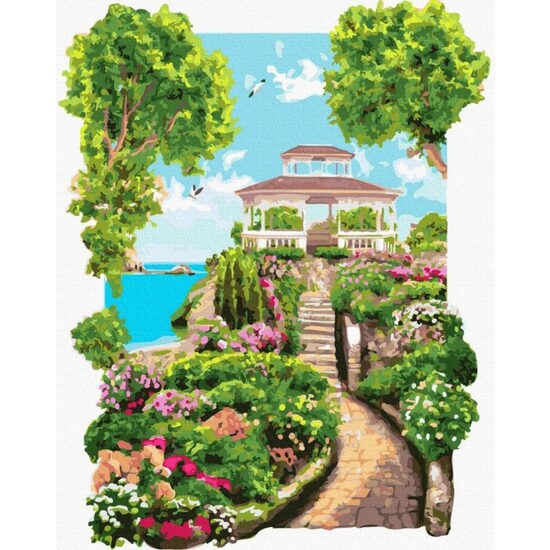 GX30804 Set pictura pe numere Colonnade in the garden - P-ART
