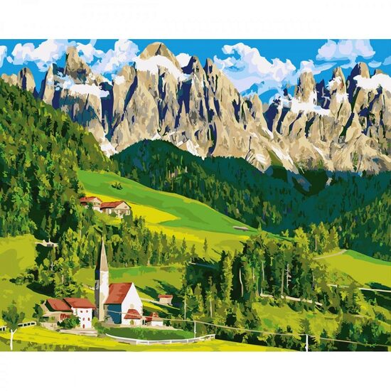 GX21692 Set pictura pe numere House in the Alps - P-ART