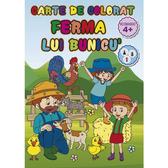 Carte de colorat - Ferma lu bunicu - LIBR.