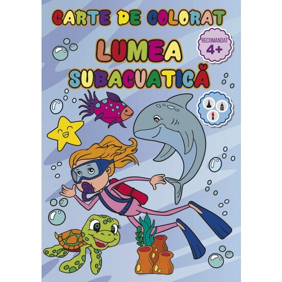Carte de colorat - Lumea subacvatica - LIBR.