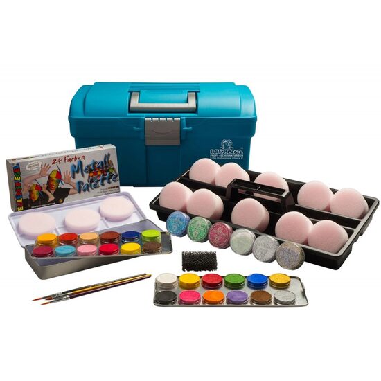 299548 - Set complet pentru pictura pe fata + mini valiza albastra - Eulenspiegel