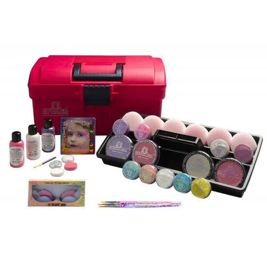 299562 - Set complet pentru pictura pe fata + mini valiza roz - Eulenspiegel