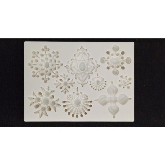 M93240 - Matrita, mulaj silicon - 9 ornamente - ANT-CH