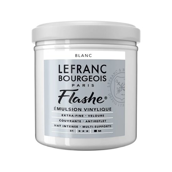 Culoare acrilică extrafină Flashe Lefranc & Bourgeois 125 ml, White 022