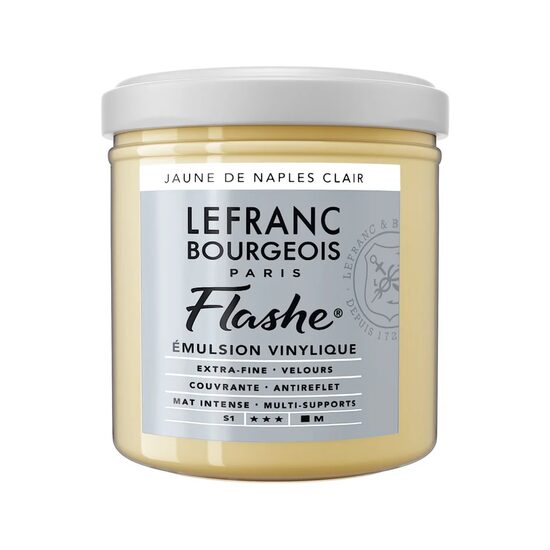 Culoare acrilică extrafină Flashe Lefranc & Bourgeois 125 ml, Neapole yellow light - 887