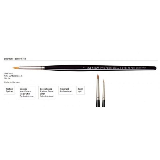 Pensule liner rotund pentru ochi 45750 - Professional - Da Vinci