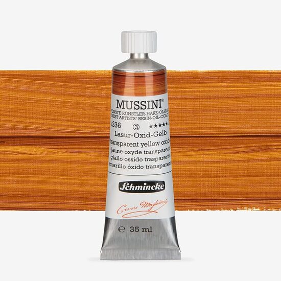 Culori ulei extra-fine Mussini 35 ml - Schmincke, Translucent yellow oxide 10236009