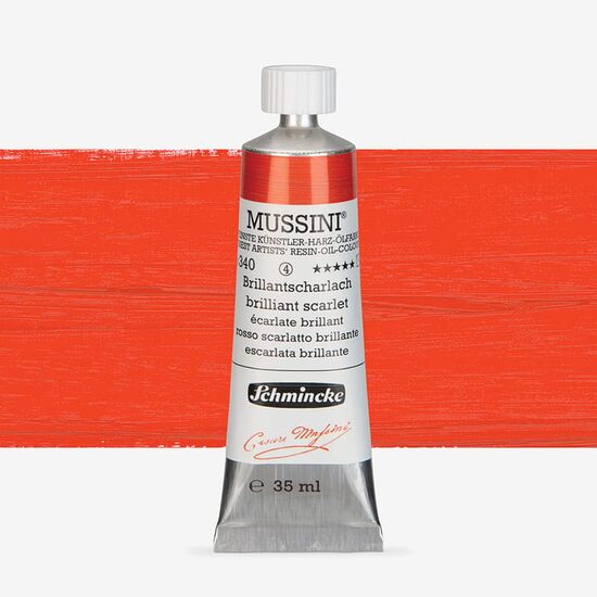 Culori ulei extra-fine Mussini 35 ml - Schmincke, Brilliant scarlet 10340009