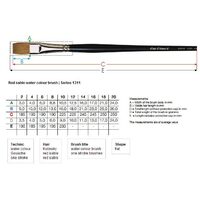 Pensule plate din par natural - seria 1311 - Da Vinci