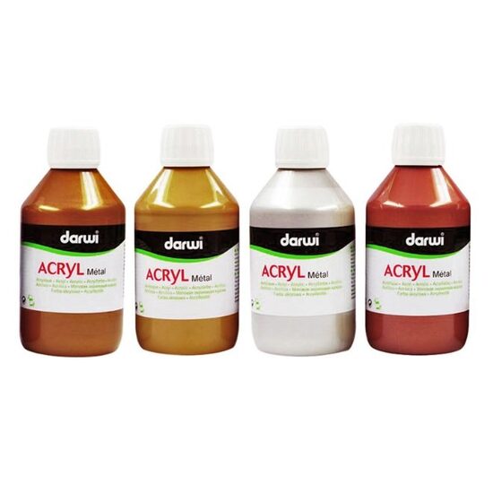 Culori acrilice metalizate 250 ml Darwi