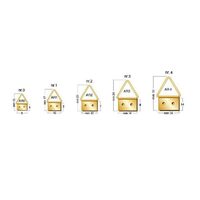 Set 10 agatatori triunghi din alama