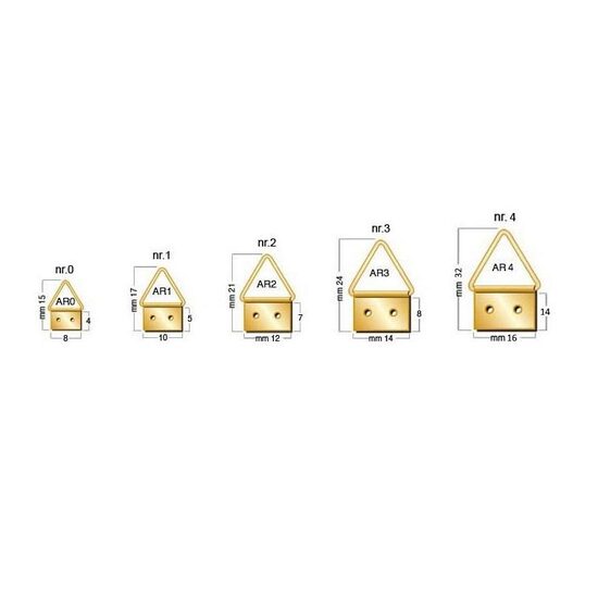 Set 10 agatatori triunghi din alama
