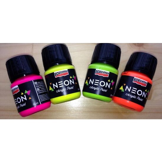 Culori acrilice nuante Neon, 30 ml - Pentart