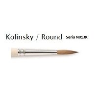 Seria N013K - Pensule rotunde pentru unghii din par natural Kolinsky - KIM