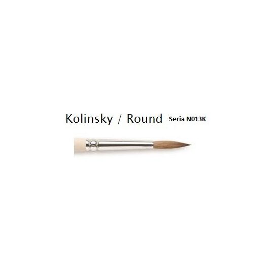 Seria N013K - Pensule rotunde pentru unghii din par natural Kolinsky - KIM