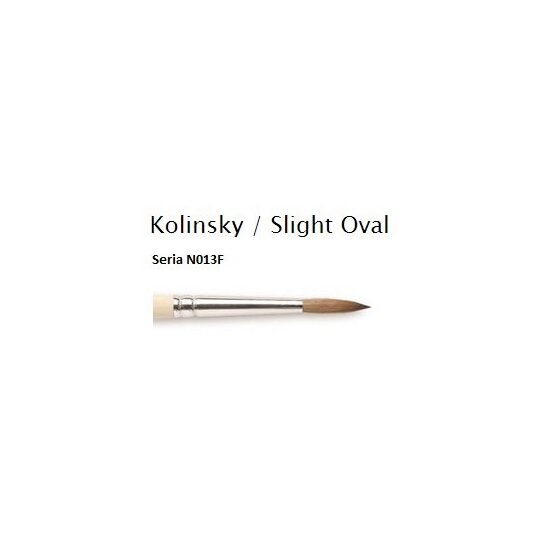 Seria N013F - Pensule rotunde pentru unghii din par natural Kolinsky - KIM