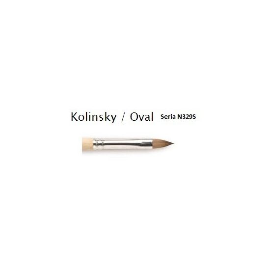 Seria N329S - Pensule ovale pentru unghii din par natural Kolinsky - KIM