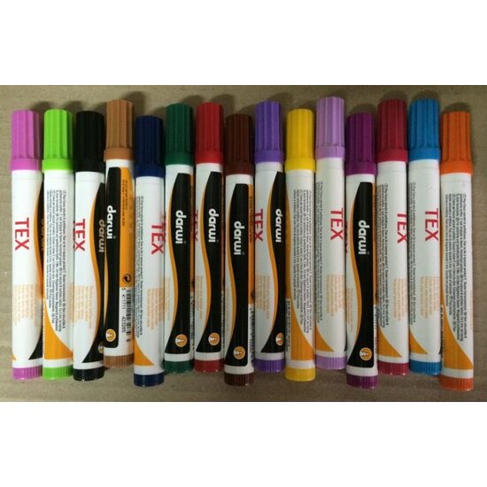 Markere pentru textile, 6ml - Darwi - varf rotund