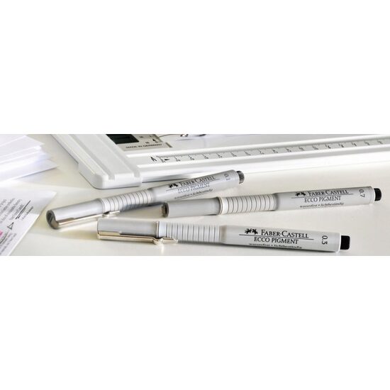 Liner Eco Pigment negru - Faber-Castell