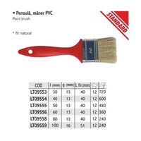 Pensula plata cu maner din PVC si fir din par natural - Lumytools