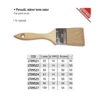 Pensula plata cu maner din lemn si fir din par natural - Lumytools
