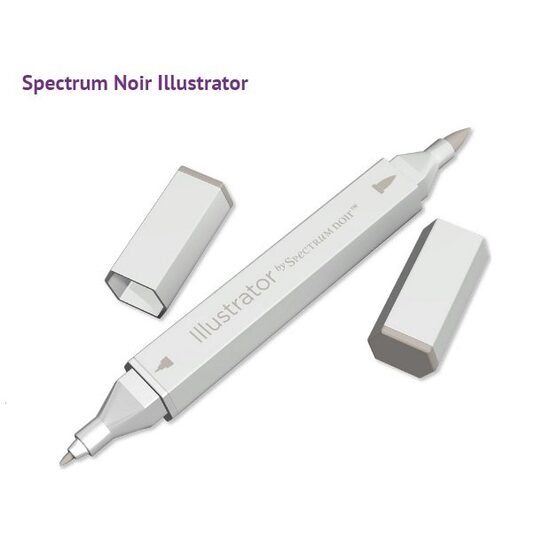 Marker cu 2 capete - 1 varf de pensula si 1 varf subtire - Spectrum Noir Illustrator