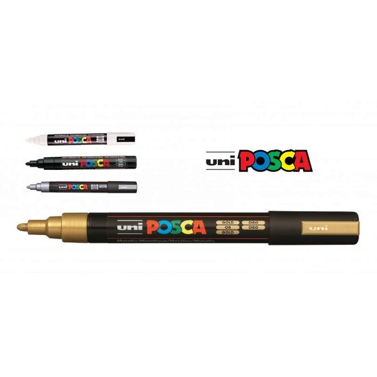 UNI PC-5M Markere Posca 1.8-2.5mm, varf rotund - UNI