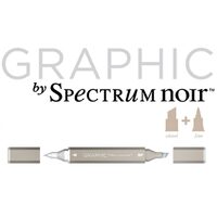 Marker cu 2 capete - 1 varf tesit si 1 varf subtire - Spectrum Noir Graphic/Classigue