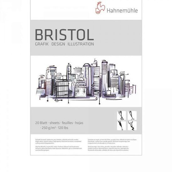Bloc Bristol 250gr/mp, 20 coli - Hahnemuhle